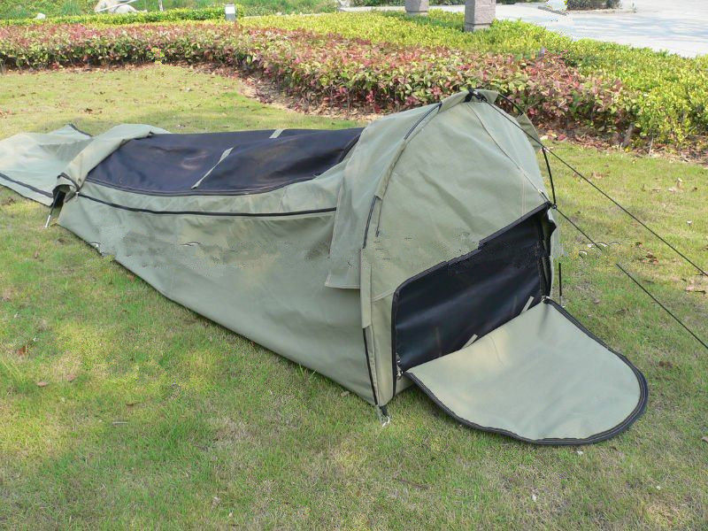 Tuval Famliy 2 Man Yağma Çadırı, YKK Fermuarlı Swag Çanta Çadırı Alüminyum Kutuplu