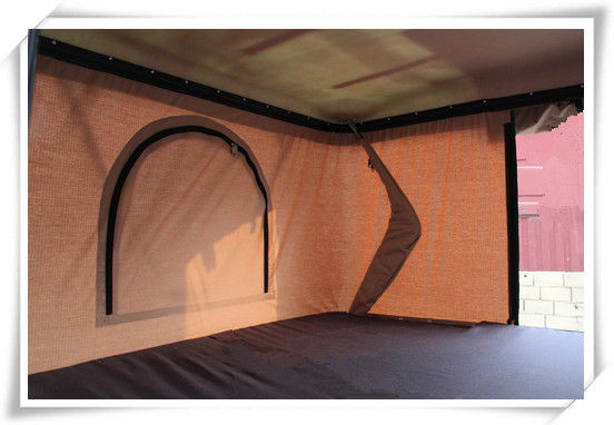 Yan tente ile yüksek kaliteli tek katmanlı fiberglas sert kabuklu çatı üst çadır