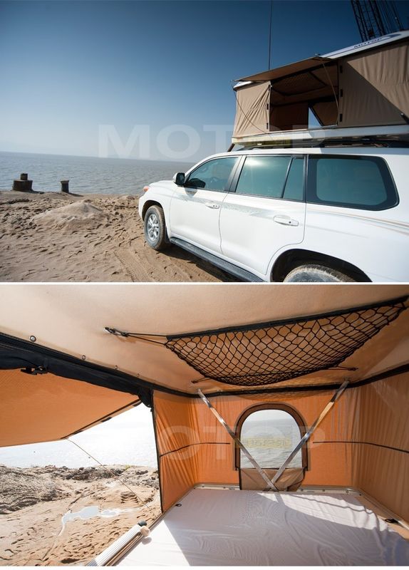 Otomobil Hard Case Çatı Üst Çadır, Çift Katmanlı Sert Kabuk Kamp Çadırı